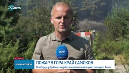 Голям пожар в Самоковско заплашва да достигне населени места