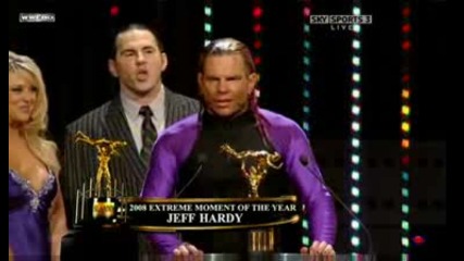 Jeff Hardy - extreme moment of the year - Slammy award winner