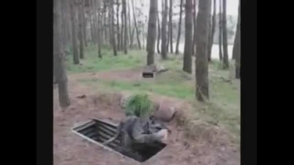 Dumb Soldier Fails At Grenade Throwing.wmv 