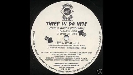 Thief In Da Nite - How U Want It (wit Butta) Who, What