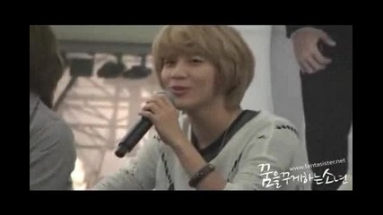 101024 Taemin lipsynched Love still goes on fancam H3ll0 fansign