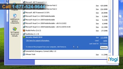 How to uninstall Security Shield 2010 