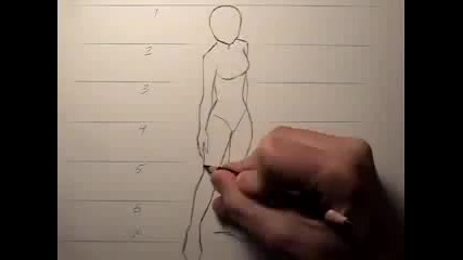 Как да нарисуваме момиче от аниме с пропорции :)