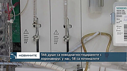 566 души са новодиагностицираните с коронавирус у нас, 58 са починалите