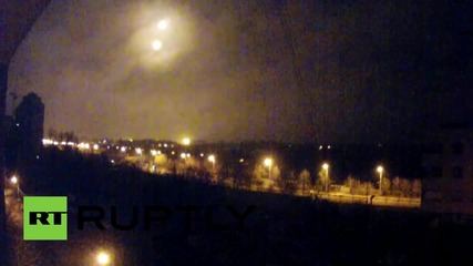 Неидентифицирани ярки светлини над летището в Донецк