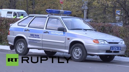 Russia: Krasnogorsk double shooting site secured by police
