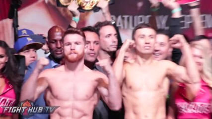 Canelo Alvarez Vs. Gennady Golovkin Weigh In And Face Off