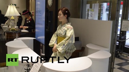 Japan: Humanoid robot receptionist debuts at Tokyo department store