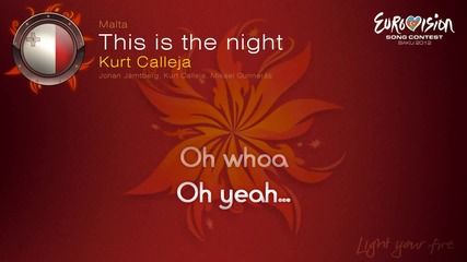 Евровизия 2012 - Малта | Kurt Calleja - This Is The Night [това е нощта] караоке-инструментал