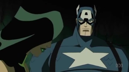 Персонажите Капитан Америка и Пепелянката от анимацията Отмъстителите: Най-могъщите герои на Земята