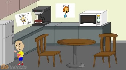 Caillou stays home alone