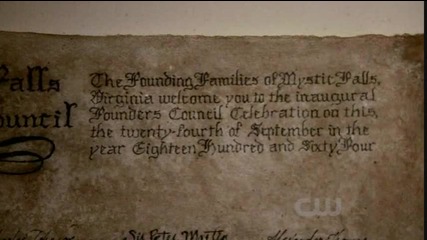 Elena notices Damon and Stefan’s names on the Founder’s Day guest list