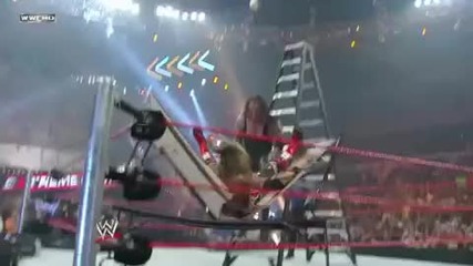 Undertaker Last Ride On Edge Through 2 Tables - Hd One Night