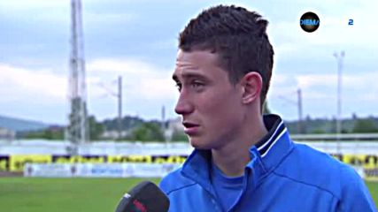 Играчът на мача Божидар Краев след победата над Монтана