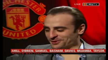 Интервю на Димитър Бербатов преди мача на Манчестър Юнайтед с Болтън