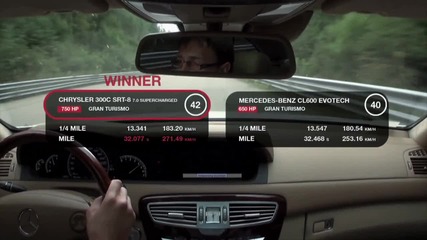 Chrysler 300c Srt-8 vs Mercedes Cl600 Evotech