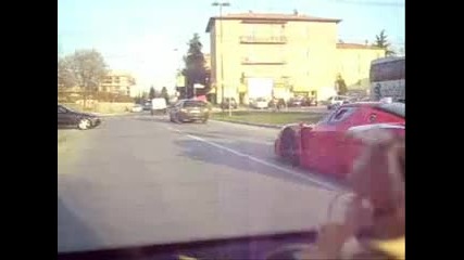 Ferrari Fxx on the road in Maranello 