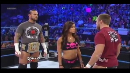Aj Kissed Cm Punk and Daniel Bryan