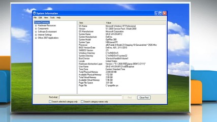 Windows® Xp: How to check System Information