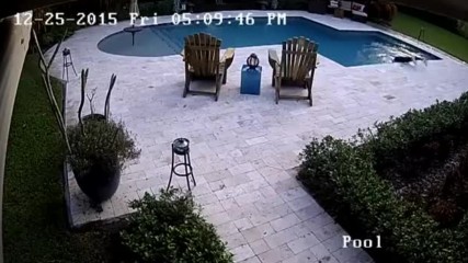 Girl Loses Her Hoverboard In Her Pool on Christmas Day
