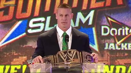 John Cena discusses the Wwe Title Match at the Summerslam 2013 Press Conference