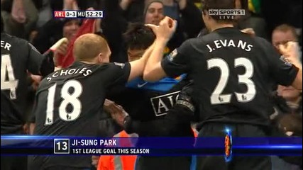 31.01.2010 Арсенал 1 - 3 Манчестър Юнайтед гол на Джи Сунг Парк 
