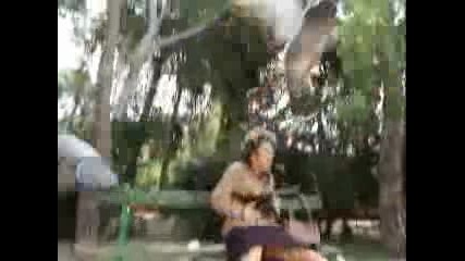 Crazy granny with a gun