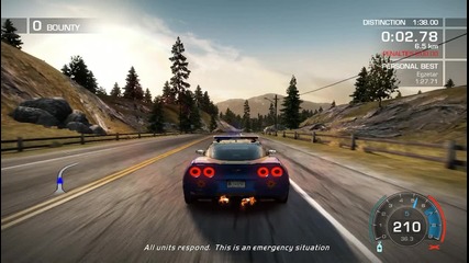 Need for Speed Hot Pursuit - P O L I C E Protect and swerve Corvette Z R 1