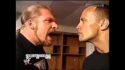 The Rock And Triple H Backstage Before The Royal Rumble 2002 