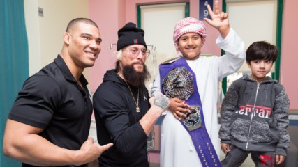 Enzo Amore and Jason Jordan visit Shaikh Khalifa Medical City