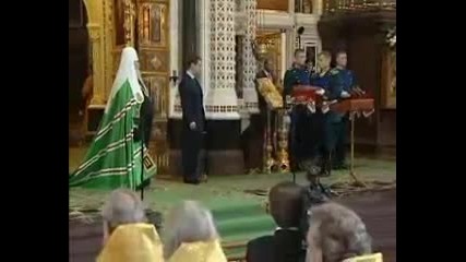 Реч на Медведев в храма Христос Спасител. Москва. 29.06.2008 год. 