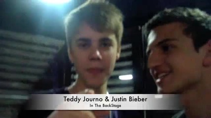 Teddy Jay & Justin Bieber In The Backstage