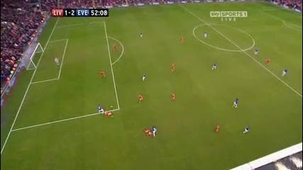 Liverpool vs Everton 1 - 2 Beckford (52) 