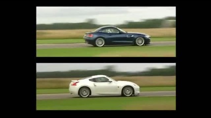 Nissan 370z Срещу Bmw Z4 + Стиг
