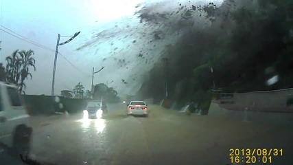 Кално свлачище // mudslide in Taiwan 31.08.2013