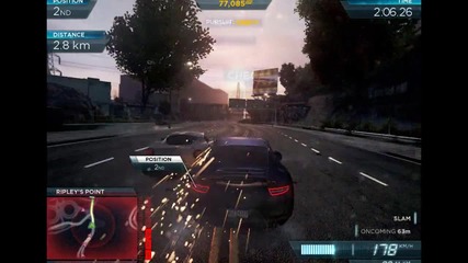 Nfs Most Wanted 2012 Побеждаване на първия бос със спукани гуми