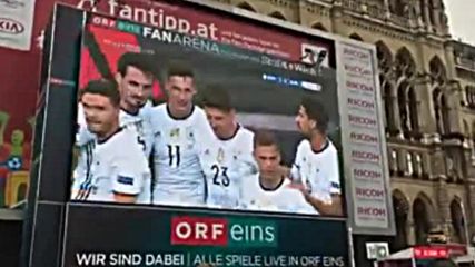 "Моята новина": Във Виена хиляди фенове на футбола гледаха Германия-Словакия на открито