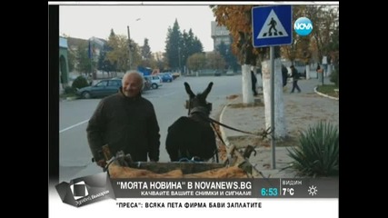 Рубриката " Моята новина "/ Здравей, България / Дядо Мици паркира магарцедеса...