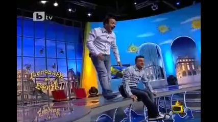 Господари на ефира - Рачков се преби по време на шоу - Смях! - Видео