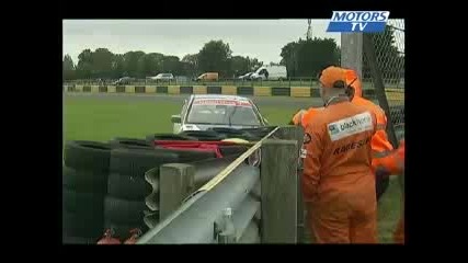 Accident Supercars British rallycross 2008 Croft 