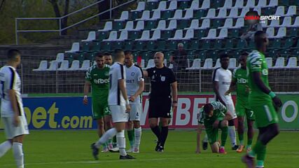 Etar with a Red Card vs. FK Hebar 1918 Pazardzhik