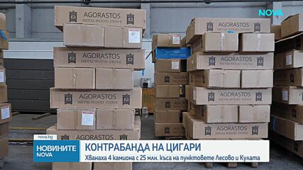 Задържаха близо 25 млн. контрабандни цигари за 5 млн. евро при мащабна операция
