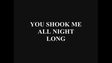Acdc-you Shook Me All Night Long - Lyrics