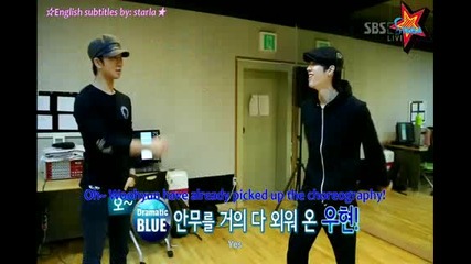 [eng Sub] Dramatic Blue and Dynamic Black (cut) - Gayo Daejun s Dance Practice 121216
