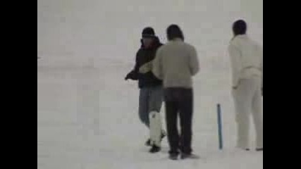 Ice Cricket In Tallinn, Estonia!