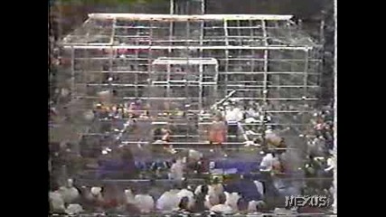 WCW Отборът На Стинг Срещу Отборът На Кактус Джак - Chamber Of Horrors Match (Halloween Havoc 1991)