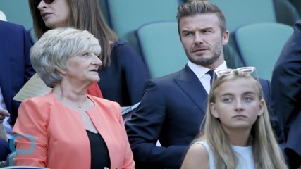 David Beckham Catches Tennis Ball at Wimbledon