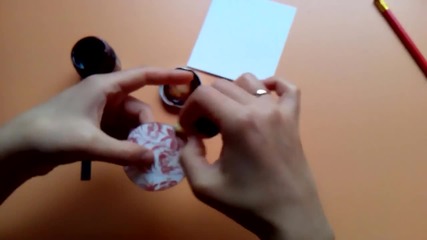Скрапбукинг картичка с дърво