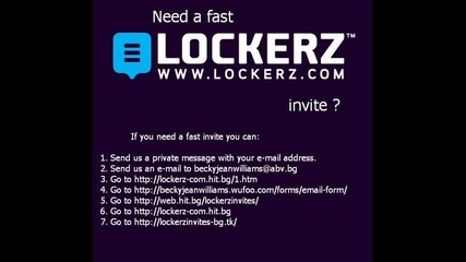 Quick Lockerz invites/ Бързи покани за Lockerz.com