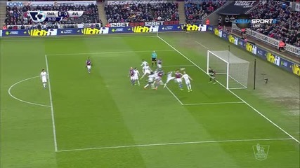 Суонси - Астън Вила 0:0 /Първо полувреме/